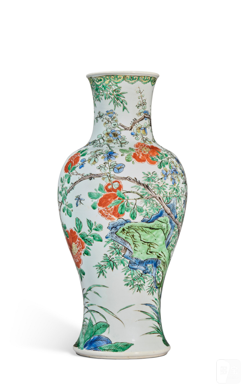 VASE BALUSTRE EN PORCELAINE DE LA FAMILLE VERTE  CHINE, DYNASTIE QING, ÉPOQUE KANGXI (1662-1722) - 图2